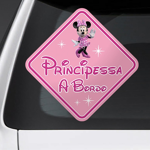 Aufkleber: Prinzessin an Bord Disney - italienisch