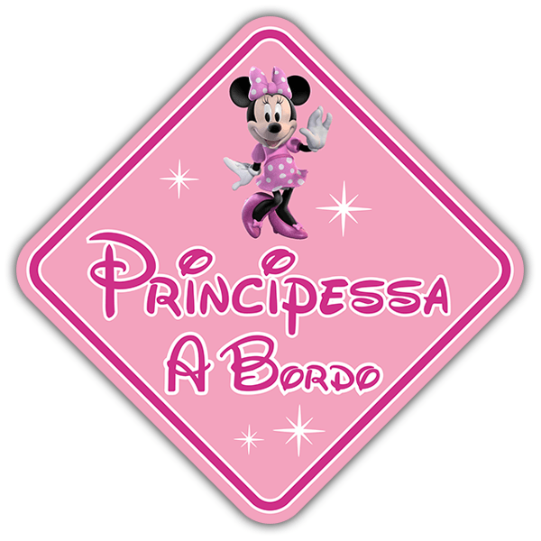 Aufkleber: Prinzessin an Bord Disney - italienisch
