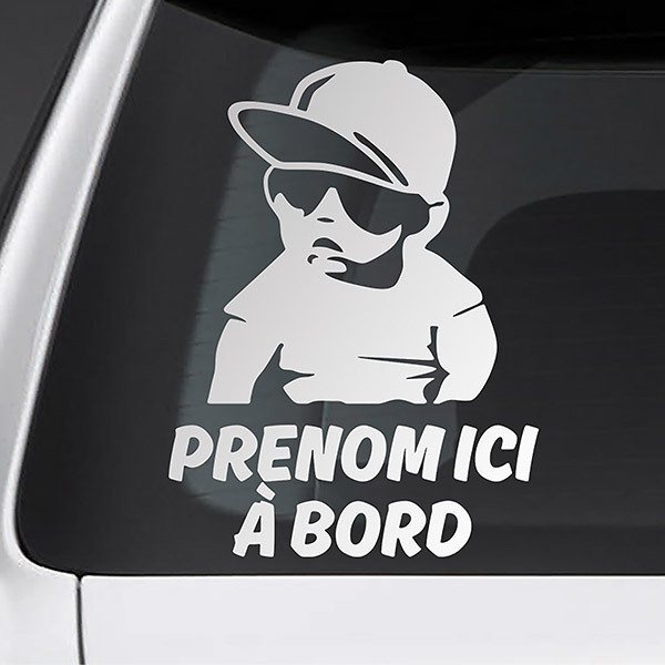 Aufkleber: Rapper an bord personalisiert - französisch