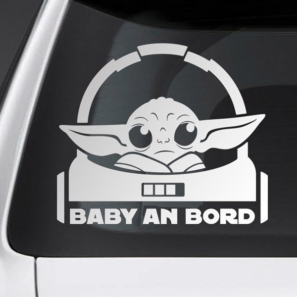 Aufkleber: Baby Yoda 1 an Bord - Deutsch