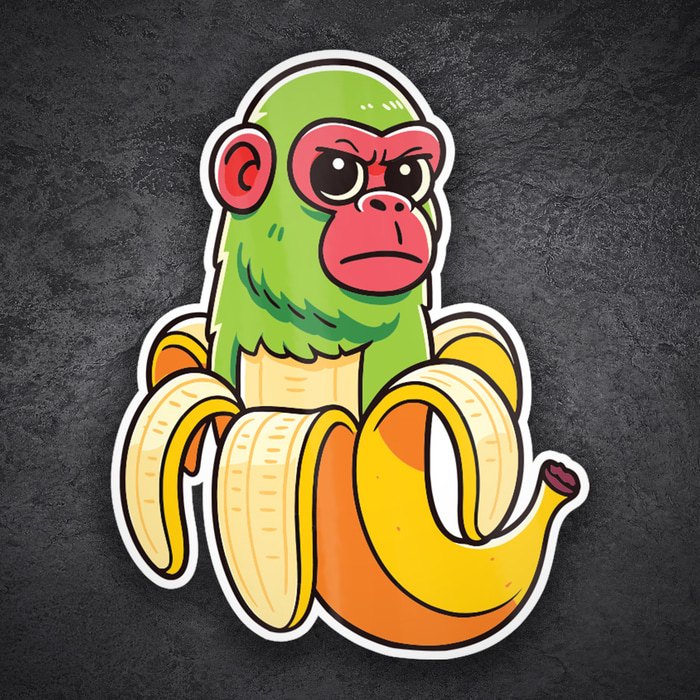 Aufkleber: Chimpanzini Bananini