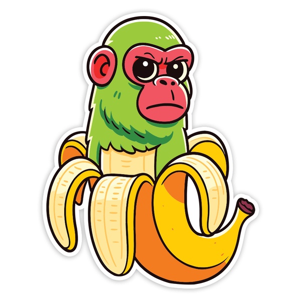 Aufkleber: Chimpanzini Bananini