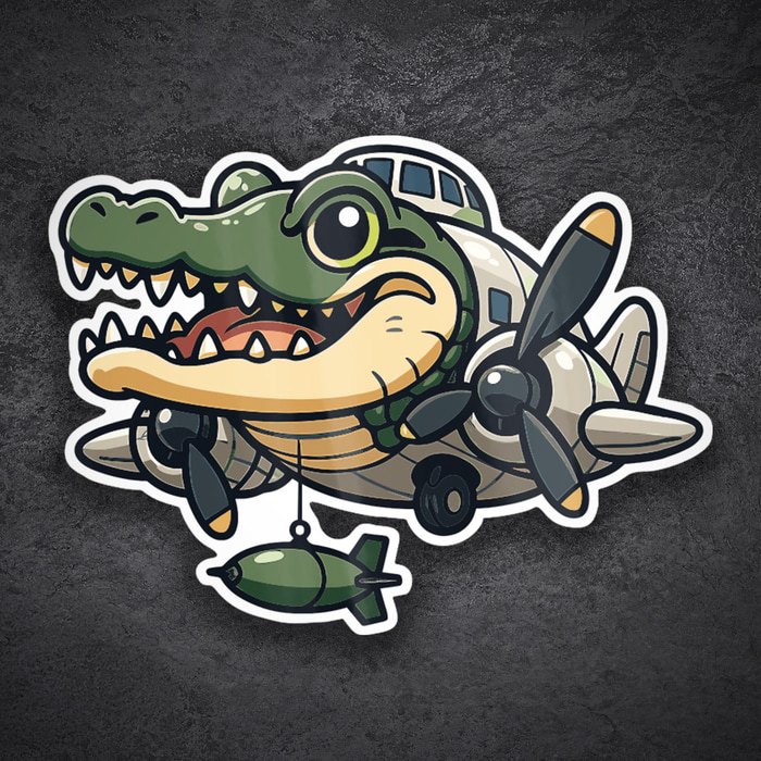 Aufkleber: Bombardiro Crocodilo