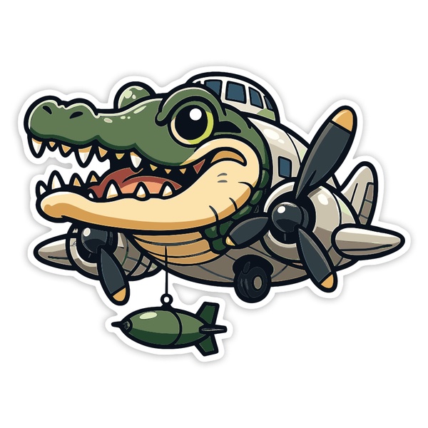 Aufkleber: Bombardiro Crocodilo
