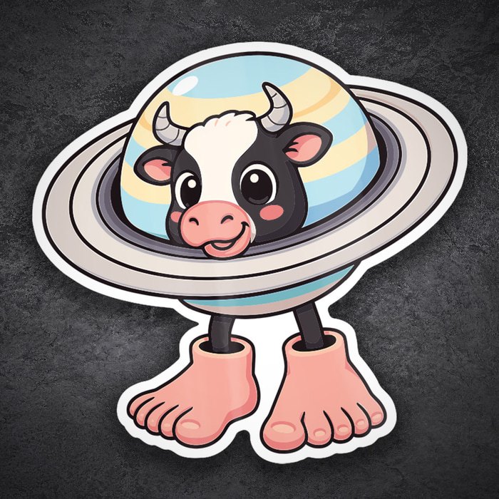 Aufkleber: La vaca saturno saturnita