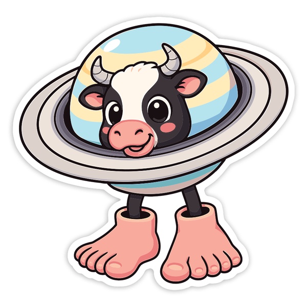 Aufkleber: La vaca saturno saturnita