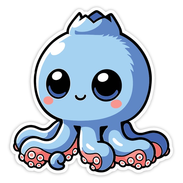 Aufkleber: Blueberrinni Octopussini