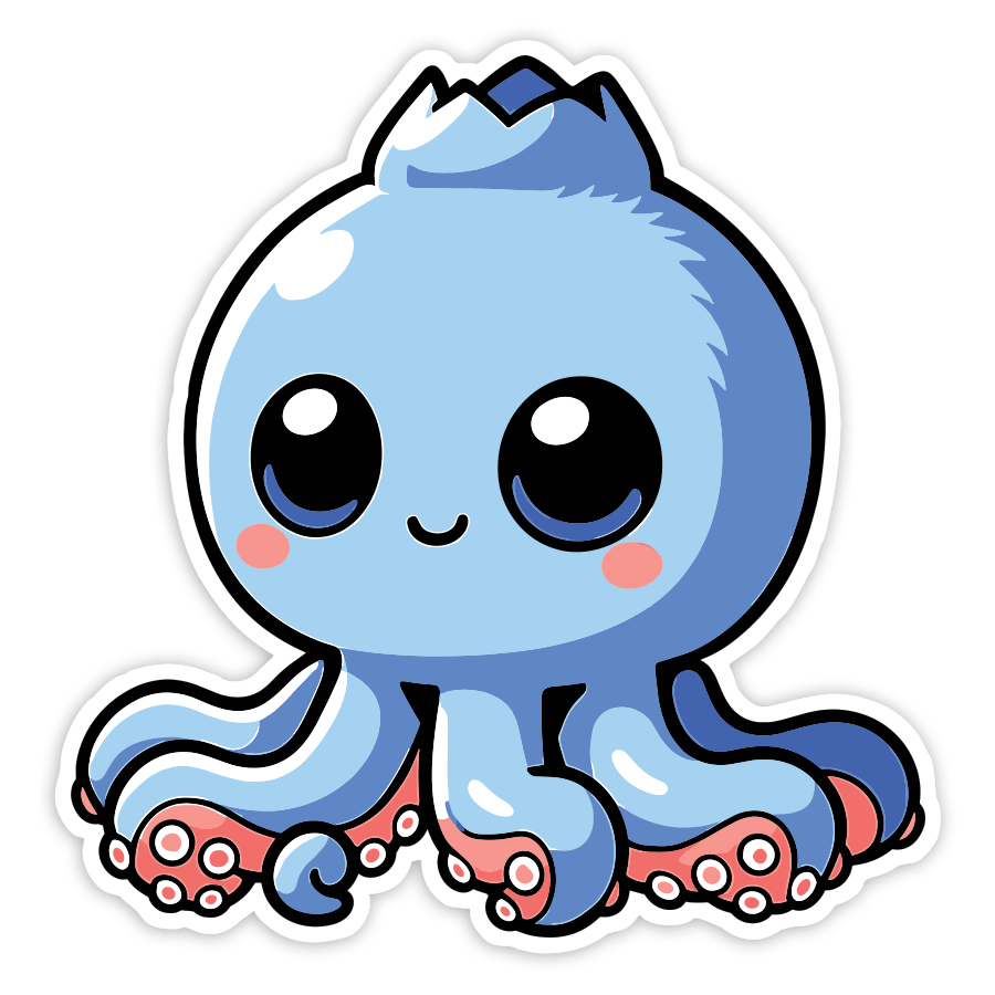 Aufkleber: Blueberrinni Octopussini