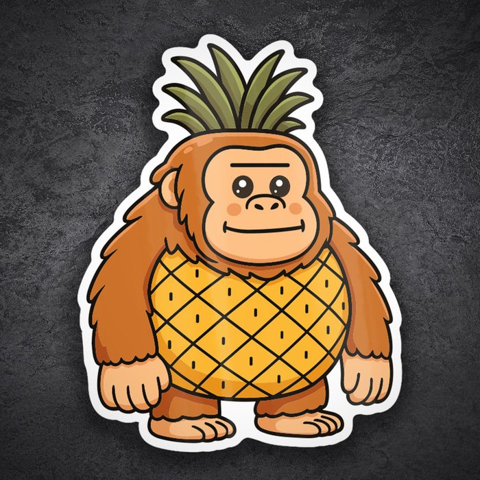 Aufkleber: Orangutini Ananasini