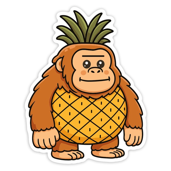 Aufkleber: Orangutini Ananasini