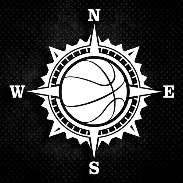 Aufkleber: Die Windrose Basketball