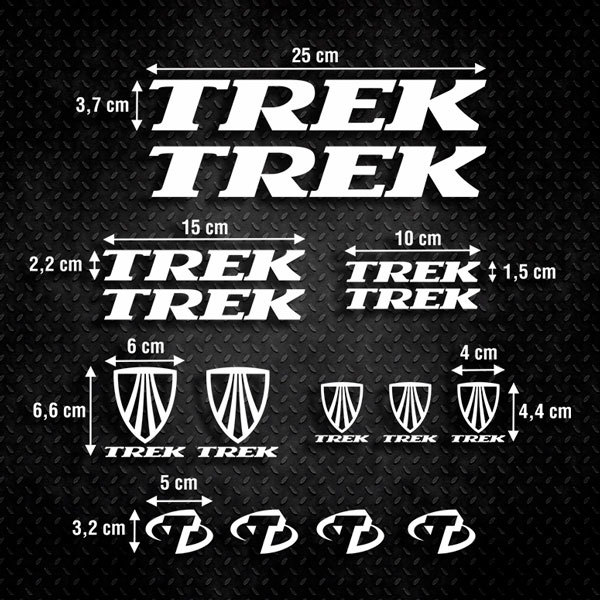 Aufkleber: Set 15X Fahrrad BTT Trek Road