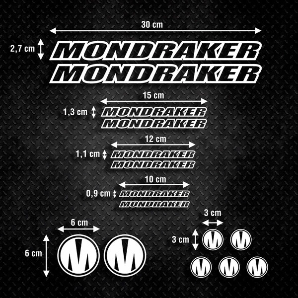 Aufkleber: Set 15x Fahrrad MTB Mondraker Special