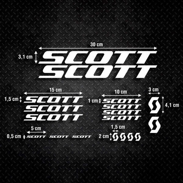 Aufkleber: Set 18X Fahrrad MTB Kit Scott