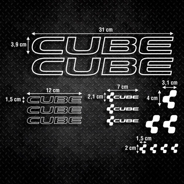 Aufkleber: Set 15X Fahrrad BTT Cube Special