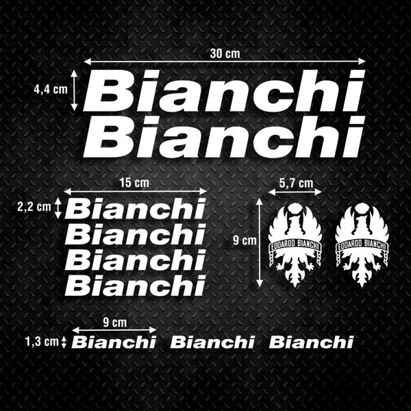 Aufkleber: Fahrrad Set 11X Bianchi