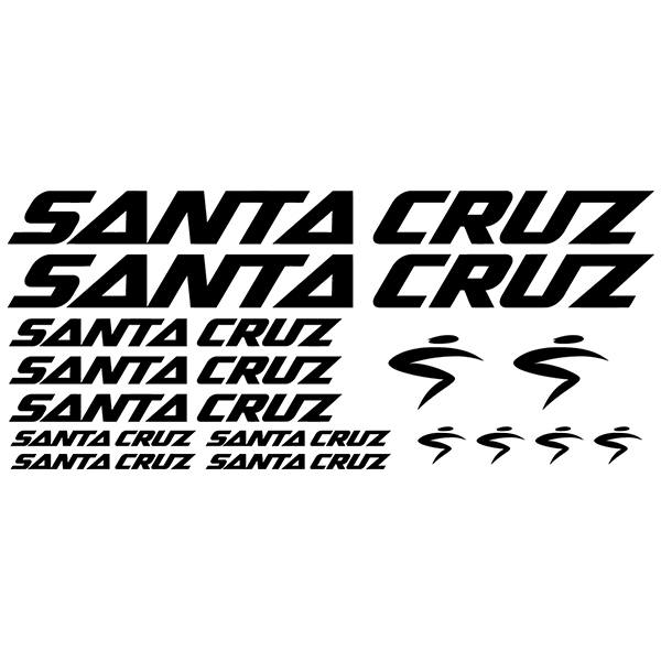 Aufkleber: Fahrrad MTB Set 15X Santa Cruz