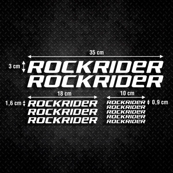 Aufkleber: Set 9X Fahrrad BTT Rockrider