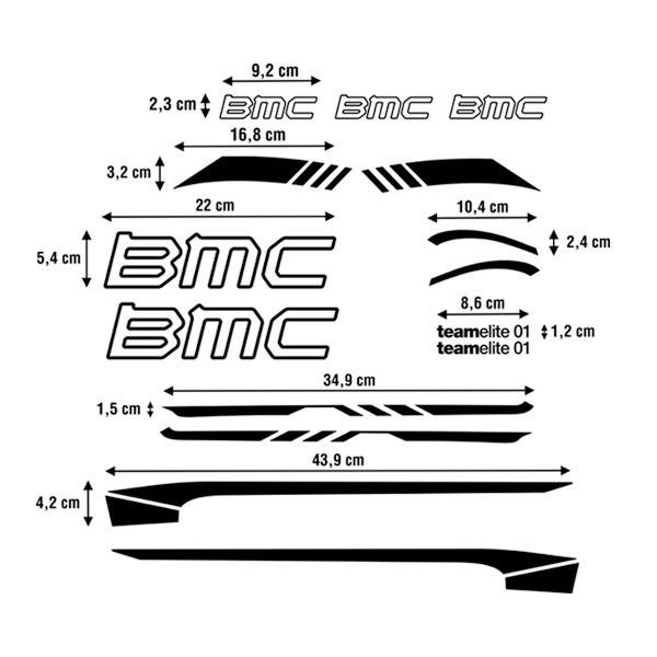 Aufkleber: Set 15X für BMC-Fahrrad