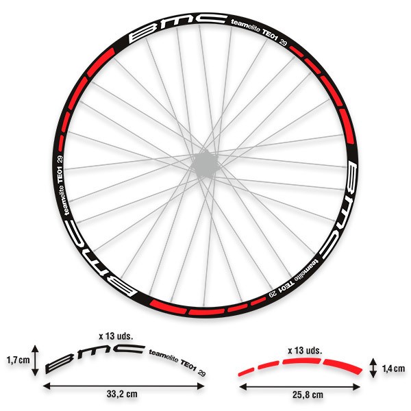 Aufkleber: Set 27X BMC Rad