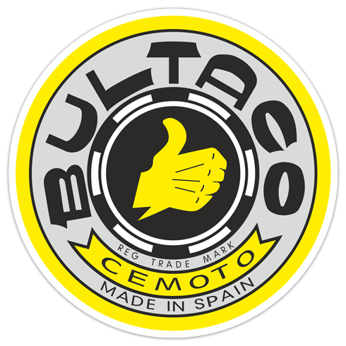 Aufkleber: Bultaco logo gelb