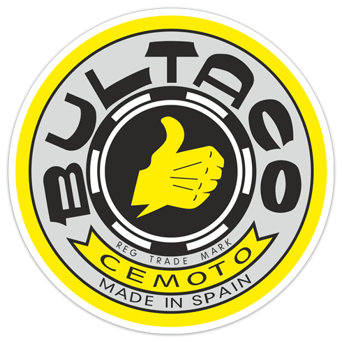 Aufkleber: Gelbes Retro Logo Bultaco