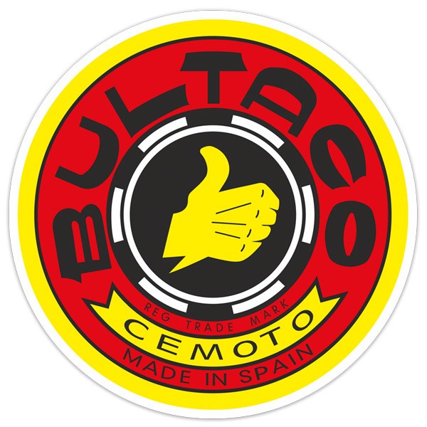 Aufkleber: Rotes Bultaco Rundlogo