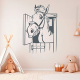 Kinderzimmer Wandtattoo: Pferd im Stall 4