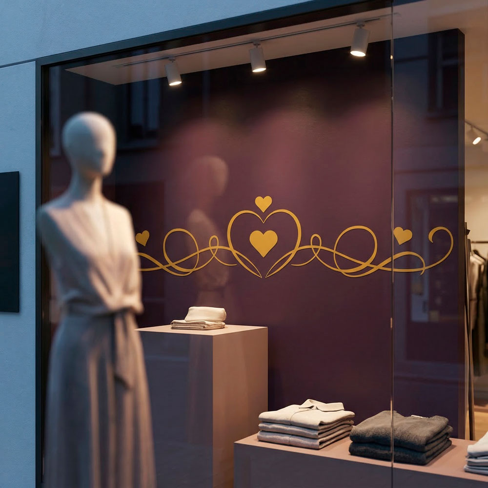 Wandtattoos: Kopfteil Bett von Herzen