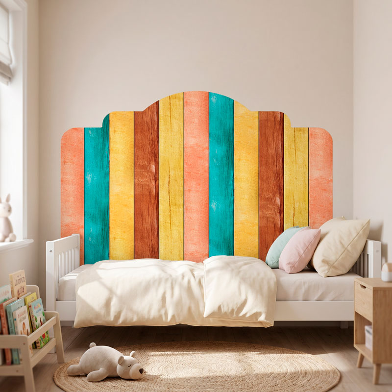Kopfteil Bett Mehrfarbiges Holz 6/6