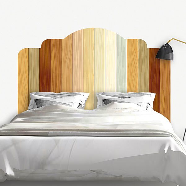 Wandtattoos: Kopfteil Bett Holzbretter
