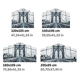 Wandtattoos: Brooklyn Bridge Kopfteil 3