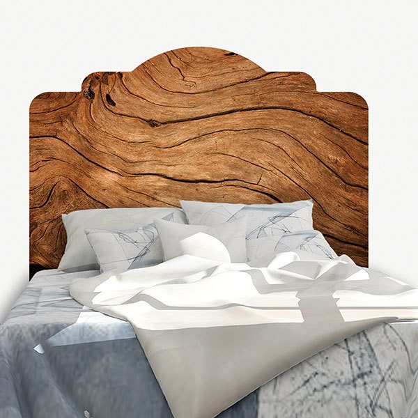 Wandtattoos: Kopfteil Bett Rustikales Holz