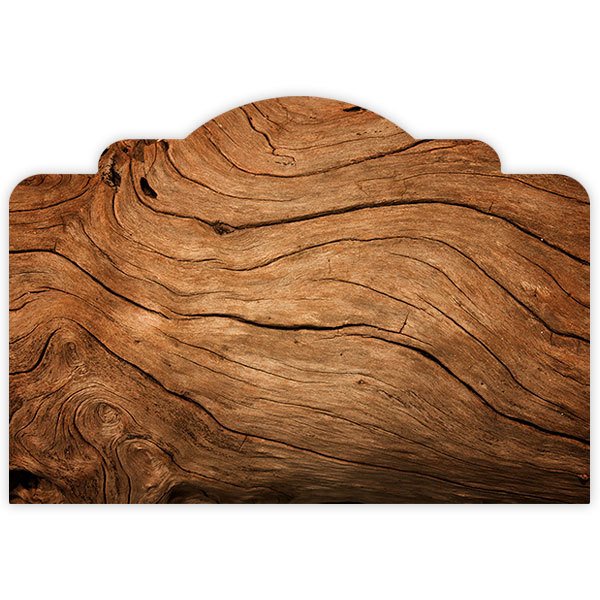 Wandtattoos: Kopfteil Bett Rustikales Holz