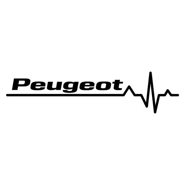 Aufkleber: Kardiogramm Peugeot