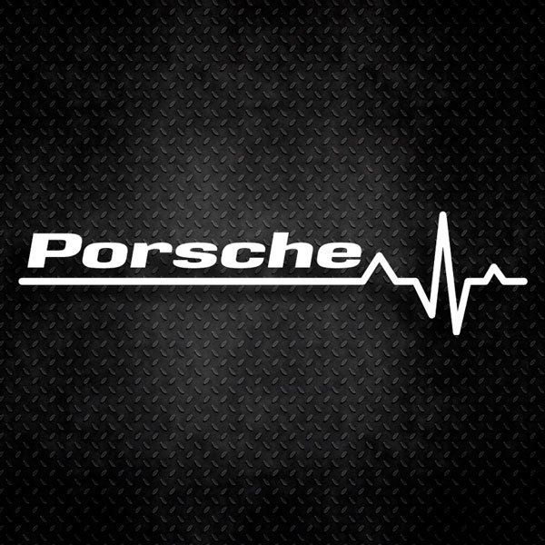 Aufkleber: Cardiogramm Porsche