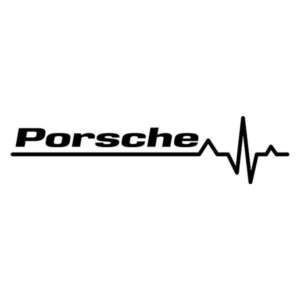 Aufkleber: Kardiogramm Porsche