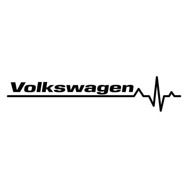 Aufkleber: Kardiogramm Volkswagen