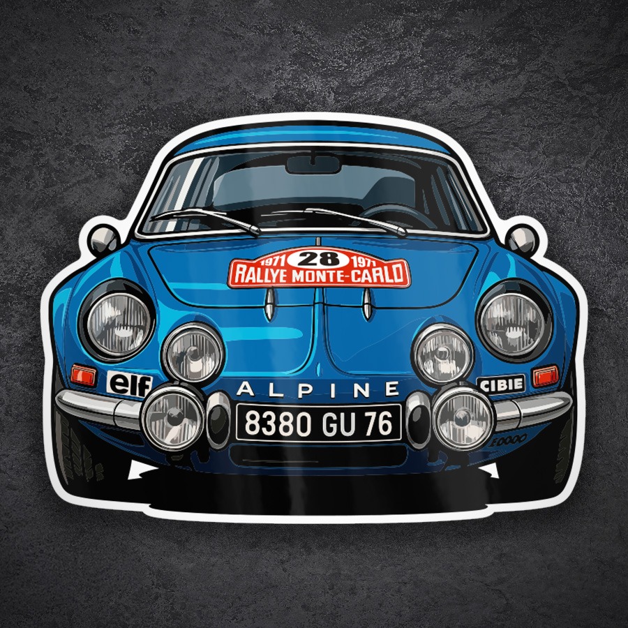 Aufkleber: Alpine Rallye Monte Carlo Auto