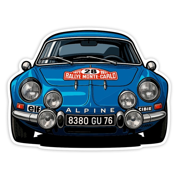 Aufkleber: Alpine Rallye Monte Carlo Auto