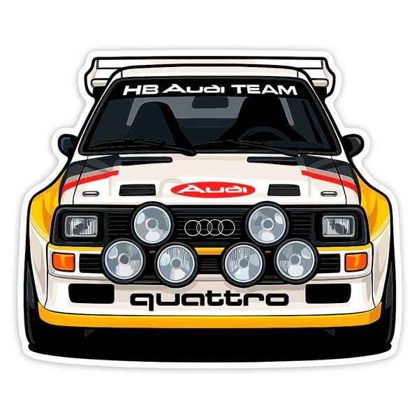 Aufkleber: Audi Quattro Rallye Auto