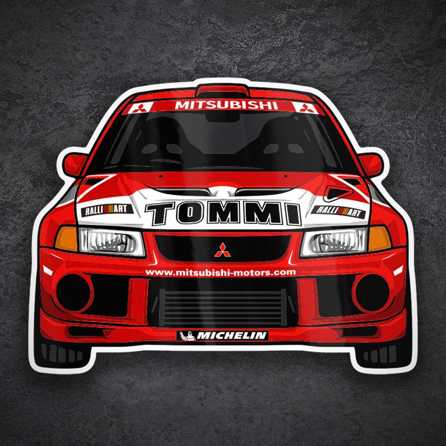Aufkleber: Mitsubishi Lancer Tommi Rallye Auto