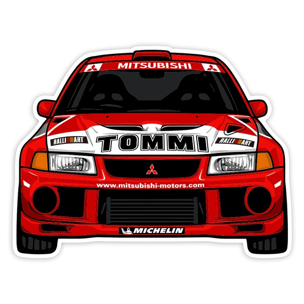 Aufkleber: Mitsubishi Lancer Tommi Rallye Auto