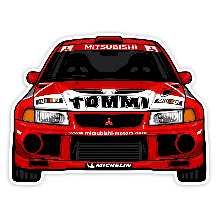 Aufkleber: Mitsubishi Lancer Tommi Rallye Auto