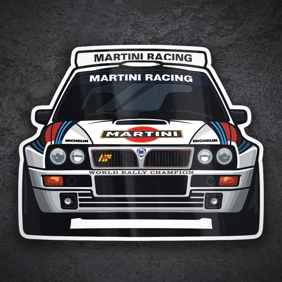Aufkleber: Lancia Delta Martini Rallye Auto