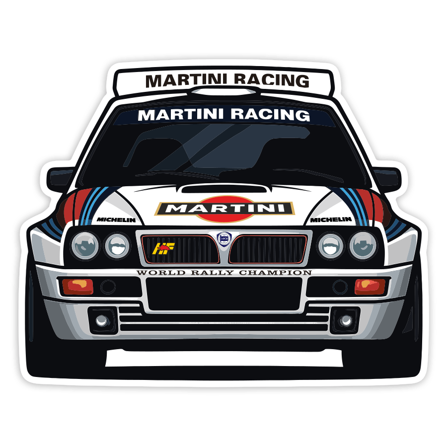 Aufkleber: Lancia Delta Martini Rallye Auto