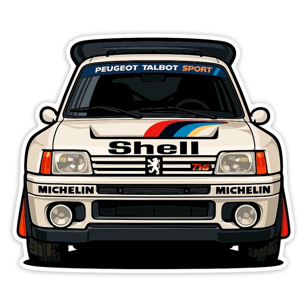 Aufkleber: Peugeot 205 T16 Rallye Auto
