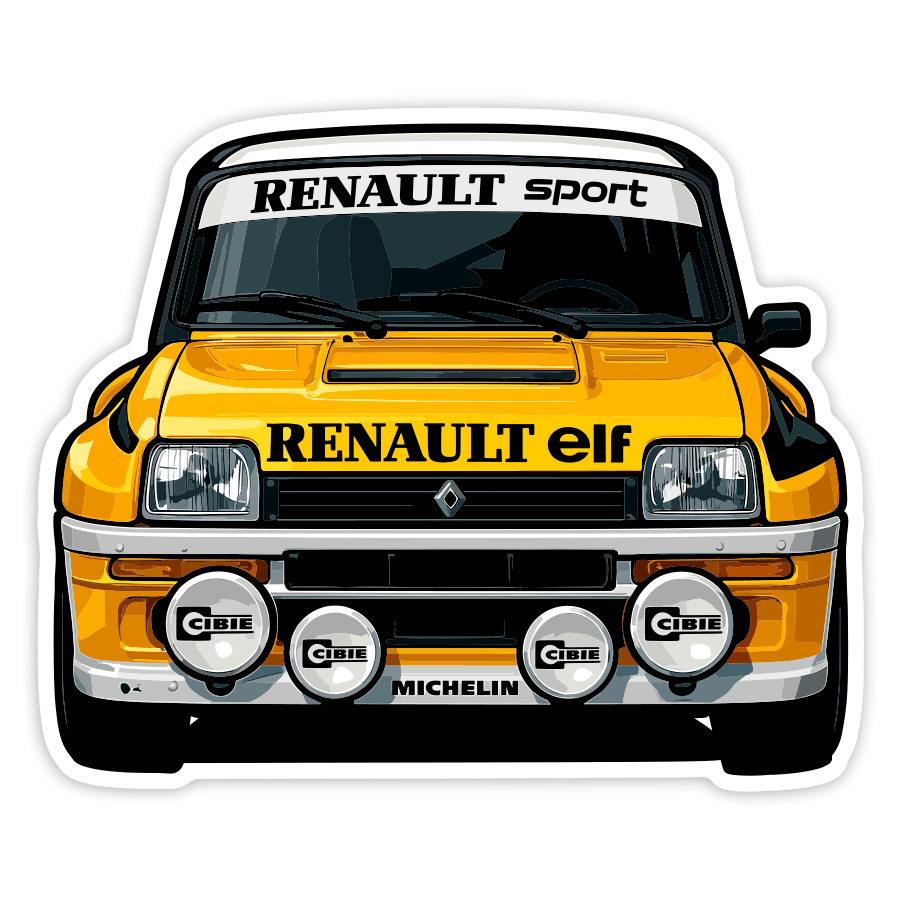 Aufkleber: Renault 5 Turbo Rallye Auto
