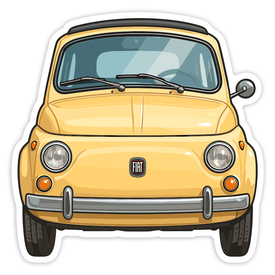 Aufkleber: Klassisches Fiat 500 Auto