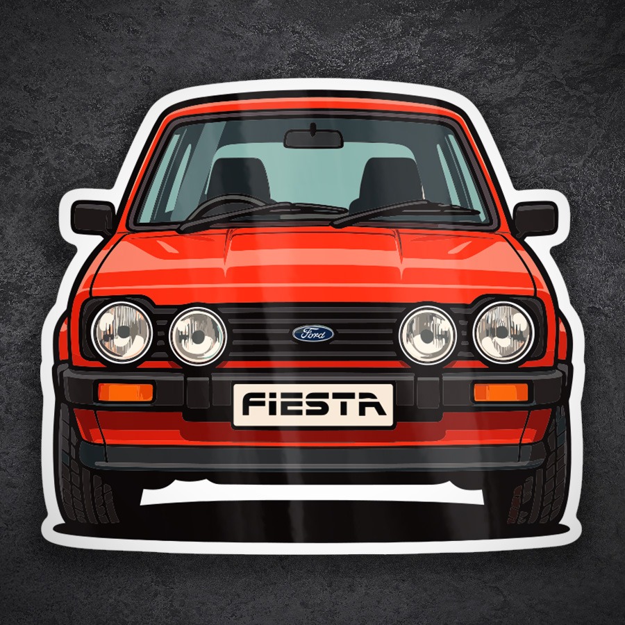 Aufkleber: Klassisches Ford Fiesta Auto